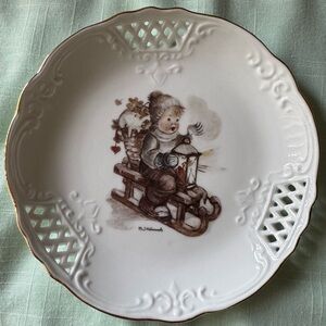 Vintage M.J. Hummel “Winter Fun” Plate